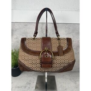 Coach Vintage Y2K Soho Signature jacquard canvas bag EUC